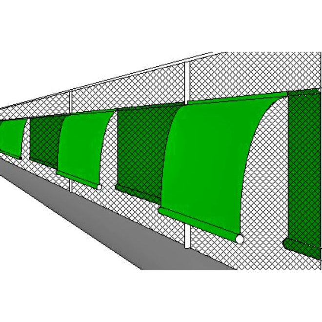 Aer-Flo® Sports TUFFY® Ballasted 6' Tall x 5' Wide Windscreen (Only 1 Size) BALLASTWS