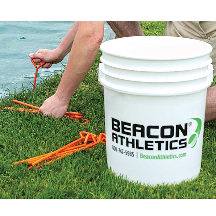 Beacon Athletics Pro Tarp Pins Bucket with 50 Pins 270-500-840