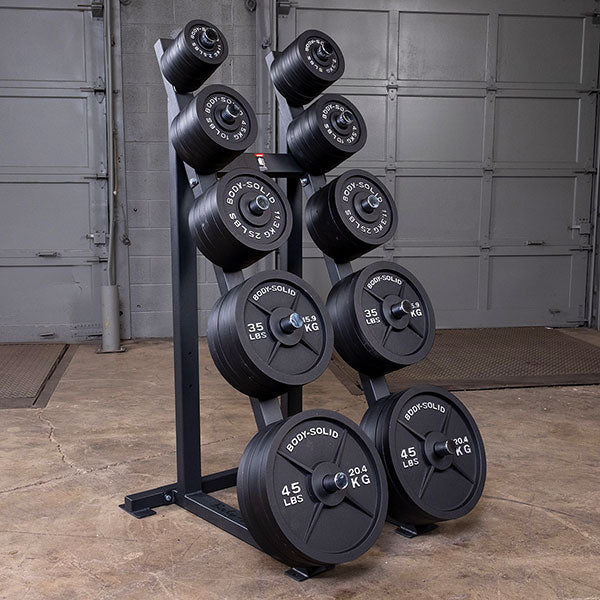 Body-Solid 100lb. Black Cast Iron Olympic Plate OPB100