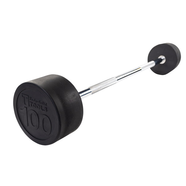 Body-Solid 100lb. Rubber Coated Fixed Straight Barbell SBB100