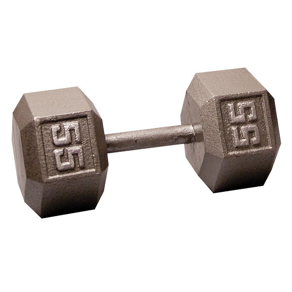 Body-Solid 55 Lb. Cast Iron Hex Dumbbell SDX55