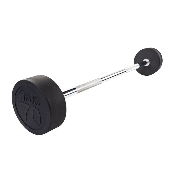 Body-Solid 70lb. Rubber Coated Fixed Straight Barbell SBB70