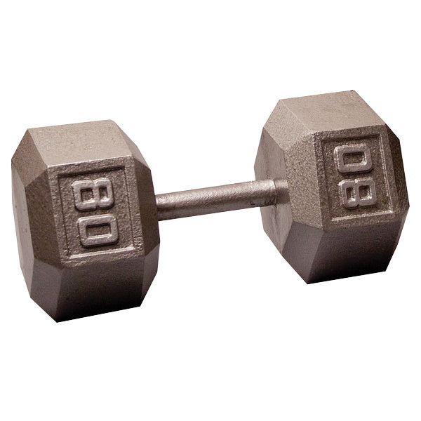 Body-Solid 80 Lb. Cast Iron Hex Dumbbell SDX80