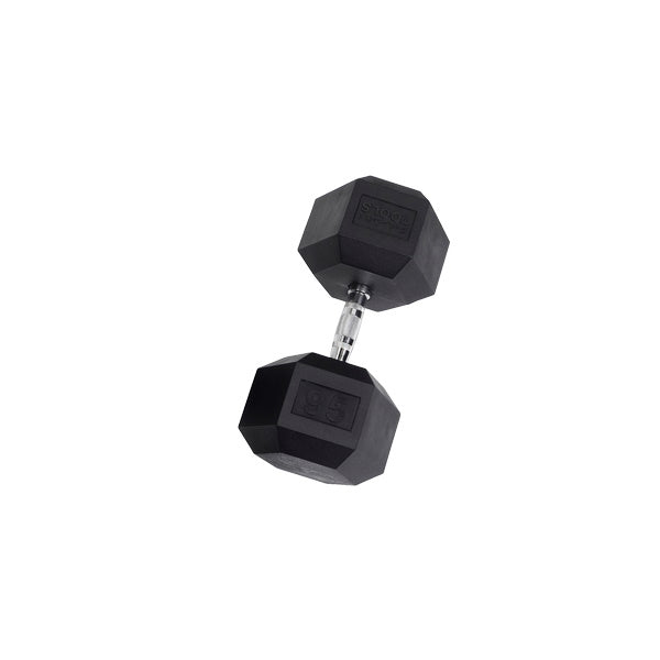 Body-Solid 95 Lb. Rubber Coated Hex Dumbbell SDR95