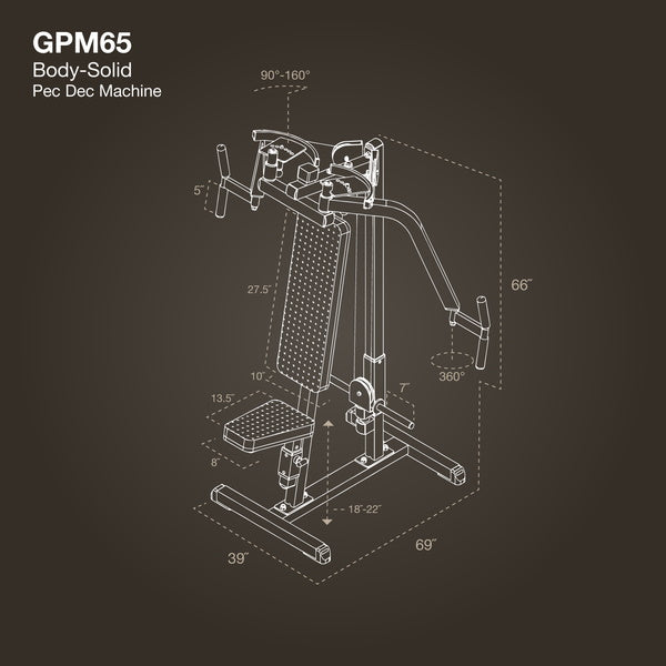 Body-Solid Pec Dec Machine GPM65