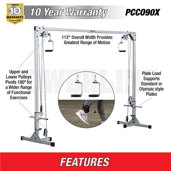 Body-Solid Powerline Cable Cross Over PCCO90X