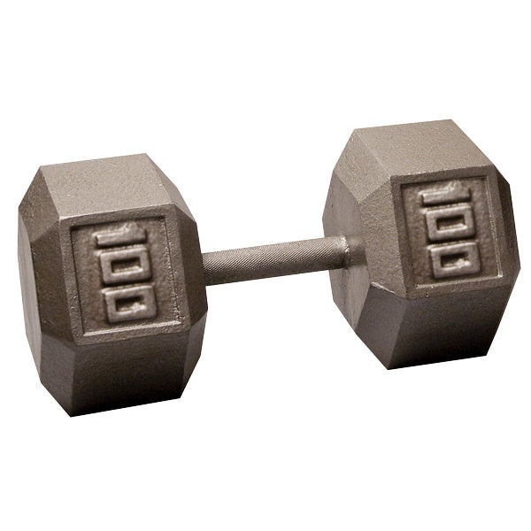 Body-Solid 100 Lb. Cast Iron Hex Dumbbell SDX100