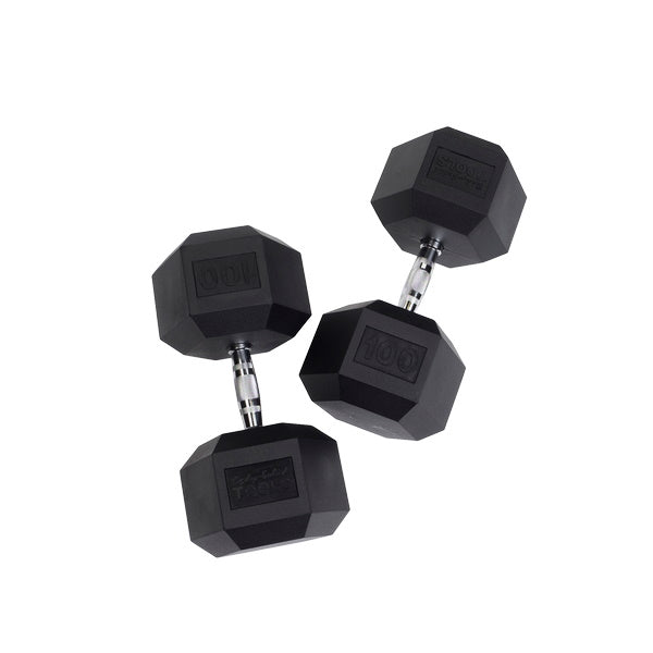 Body-Solid 100 Lb. Rubber Hex Dumbbell SDR100