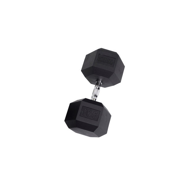 Body-Solid 105 Lb. Rubber Hex Dumbbell SDR105