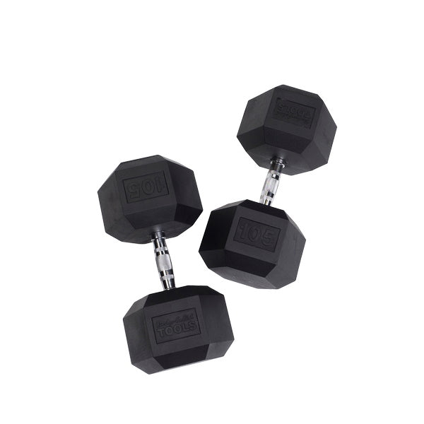 Body-Solid 105 Lb. Rubber Hex Dumbbell SDR105