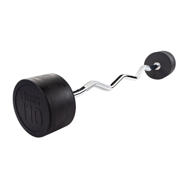 Body-Solid 110lb. Rubber Coated Fixed Curl Barbell SBZ110