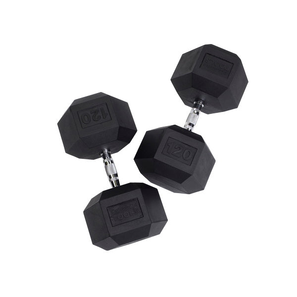 Body-Solid 120 Lb. Rubber Hex Dumbbell SDR120