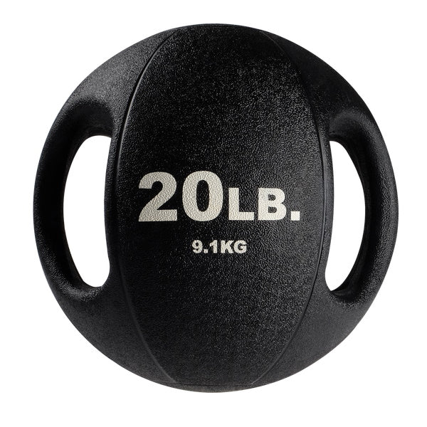 Body-Solid 20lb. Black Medicine Ball Dual Grip BSTDMB20