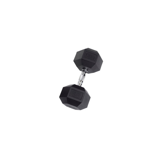 Body-Solid 55 Lb. Rubber Hex Dumbbell SDR55