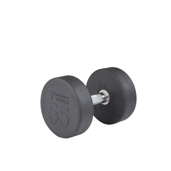 Body-Solid 55 lb. Premium Round Rubber Dumbbell SDP55