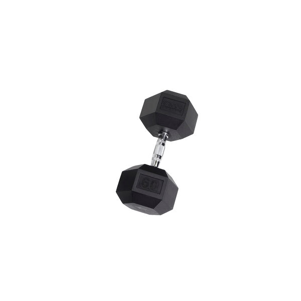 Body-Solid 60 Lb. Rubber Hex Dumbbell SDR60