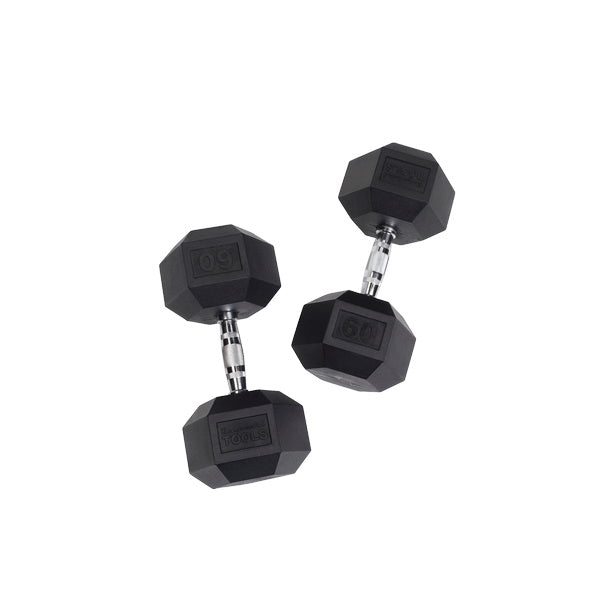 Body-Solid 60 Lb. Rubber Hex Dumbbell SDR60