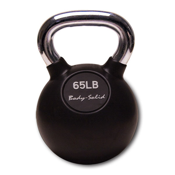 Body-Solid 65 lb. Chrome Rubber Premium Kettlebell KBC65