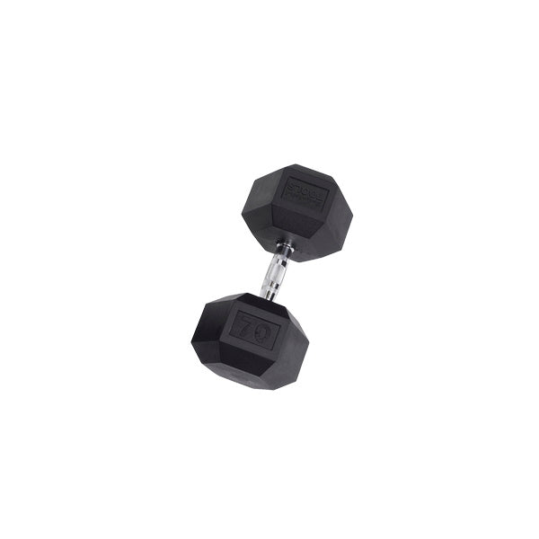 Body-Solid 70 Lb. Rubber Hex Dumbbell SDR70