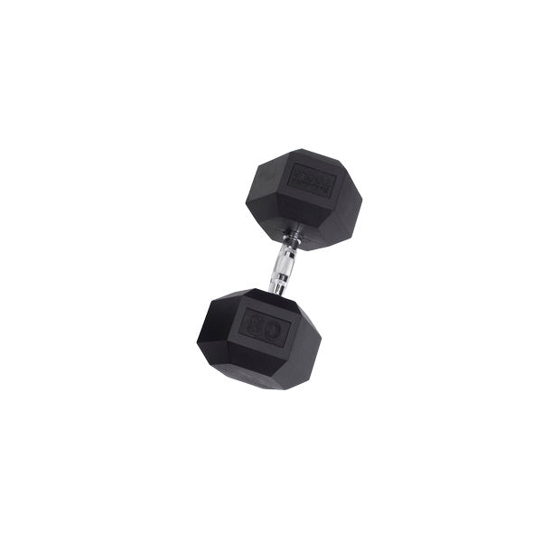 Body-Solid 80 Lb. Rubber Coated Hex Dumbbell SDR80