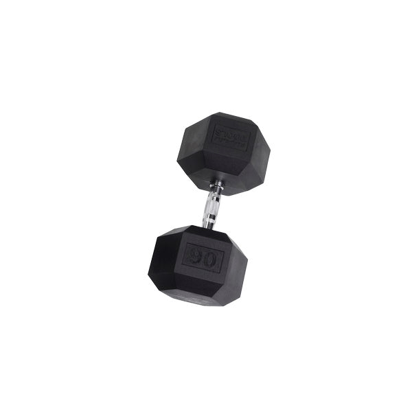 Body-Solid 90 Lb. Rubber Coated Hex Dumbbell SDR90