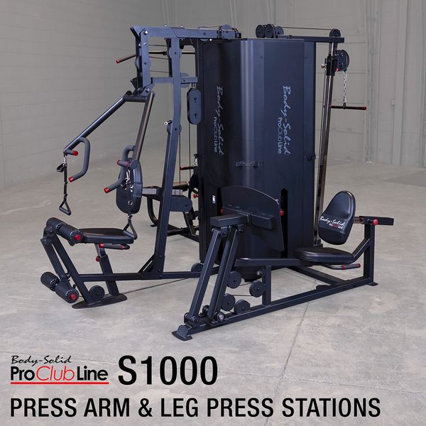 Body-Solid Pro Clubline 4 Stack Commercial Gym S1000