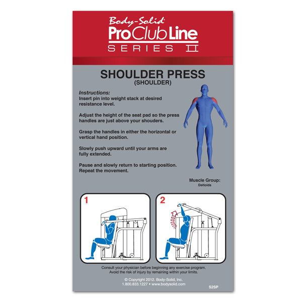 Body-Solid Pro Clubline Series II Shoulder Press Machine S2SP