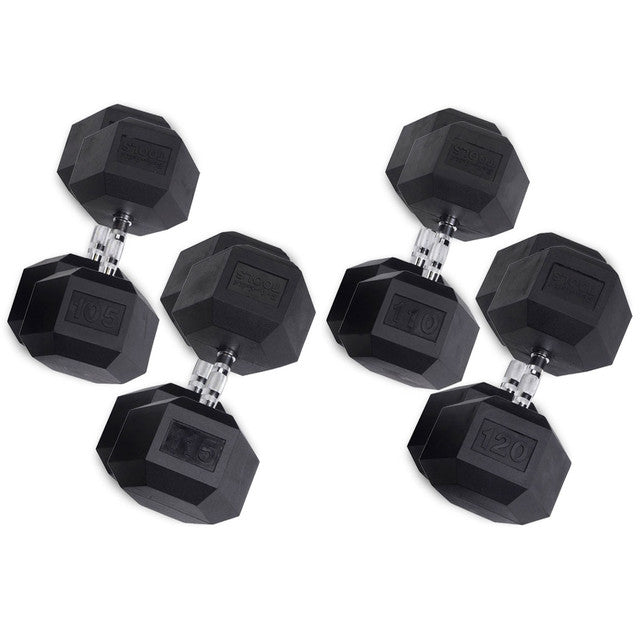 Body-Solid Rubber Hex Dumbbells SDR