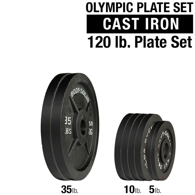 Body-Solid Cast Iron 2" Olympic Plates OPB