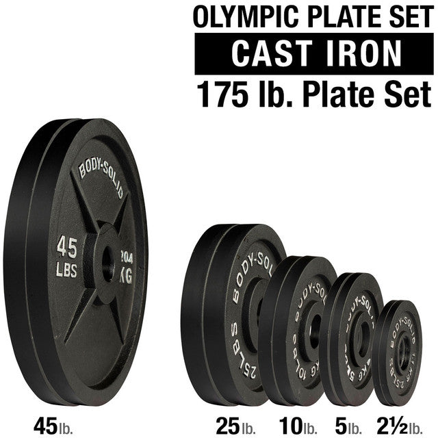 Body-Solid Cast Iron 2" Olympic Plates OPB