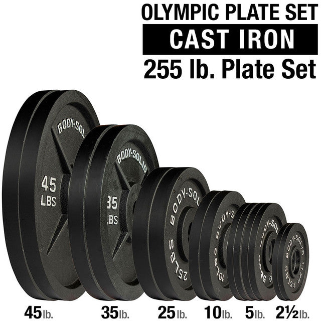 Body-Solid Cast Iron 2" Olympic Plates OPB