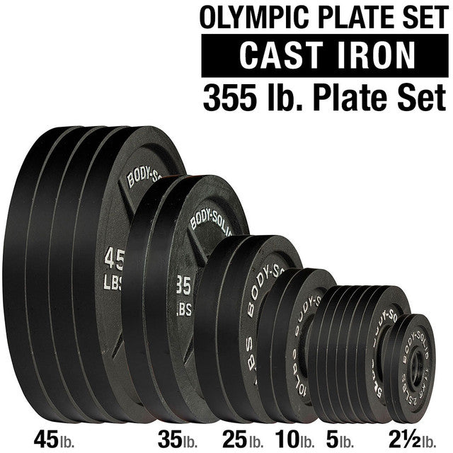Body-Solid Cast Iron 2" Olympic Plates OPB