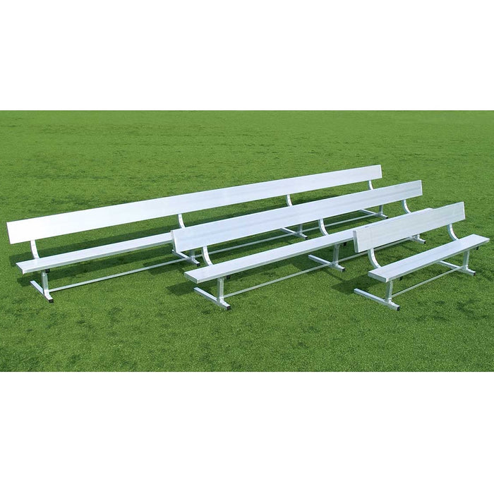 Fisher Athletic Aluminum Benches with backrest