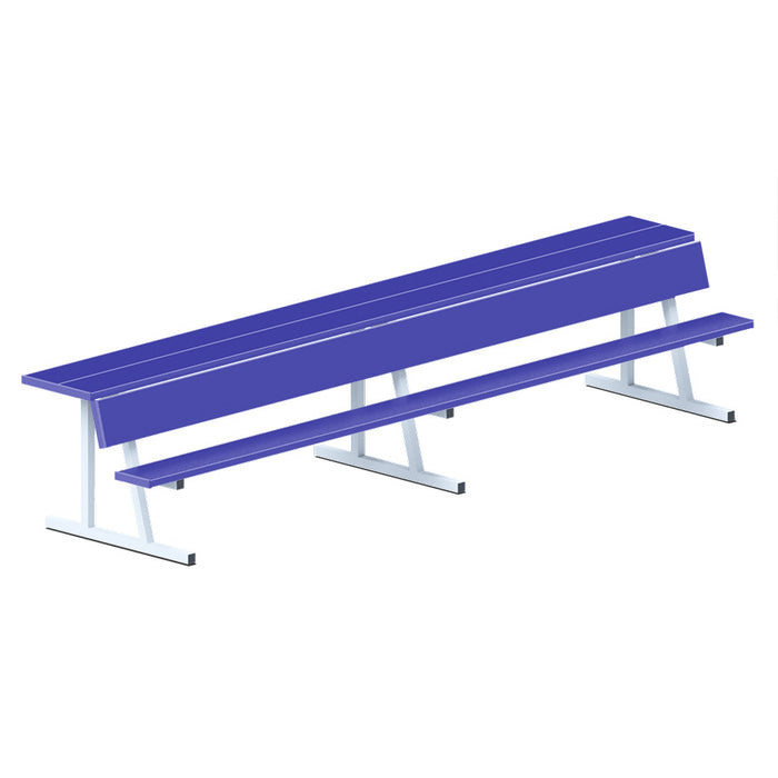 Jaypro Sports 15 ft. Portable Powder Coated Player Bench with Seat Back and Shelf PBS-20PC