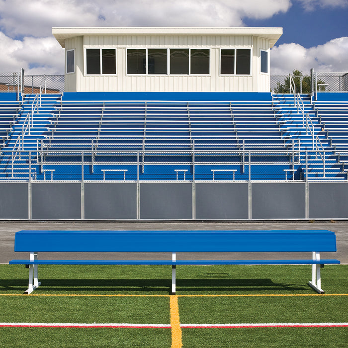 Jaypro Sports 15 ft. Portable Powder Coated Player Bench with Seat Back and Shelf PBS-20PC