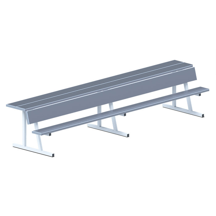 Jaypro Sports 15 ft. Portable Powder Coated Player Bench with Seat Back and Shelf PBS-20PC