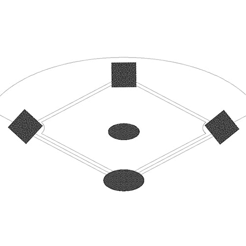 Jaypro Sports 20 ft. Round 6 oz. White or Silver Reversible Polyethylene Baseball Pitcher’s Mound Tarp with Ground Stakes AFC-PM