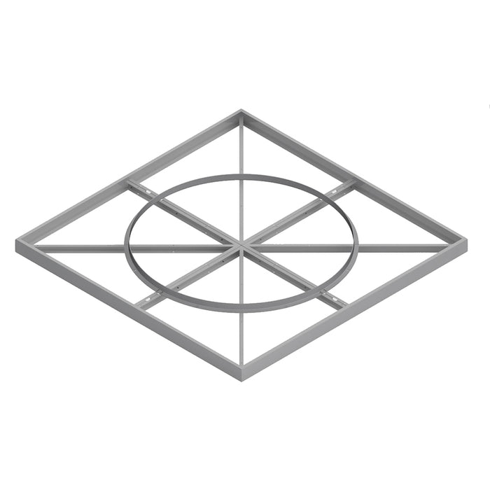 Jaypro Sports 8 ft. 2-1/2 in. Diameter Aluminum Official Discus Circle Full Frame for 3/4 in. Depressed Pad TFDC378D