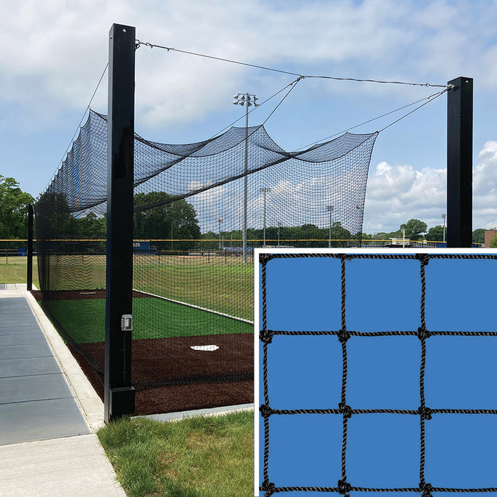 Jaypro Sports All-Star #36 Knotted Nylon 1-3/4 in. Square Mesh Batting Tunnel Net (55 ft. L × 14 ft. W × 12 ft. H) BBC36-5514