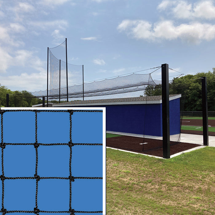 Jaypro Sports All-Star #36 Knotted Nylon 1-3/4 in. Square Mesh Batting Tunnel Net (70 ft. L × 14 ft. W × 12 ft. H) BBC36-7014