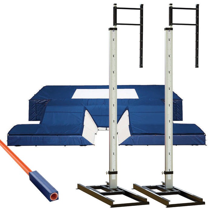 Jaypro Sports Collegiate Pole Vault Telescoping Standards Package – 9 ft. to 21 ft. (NCAA, NFHS, IAAF Compliant) TFPVPKG2