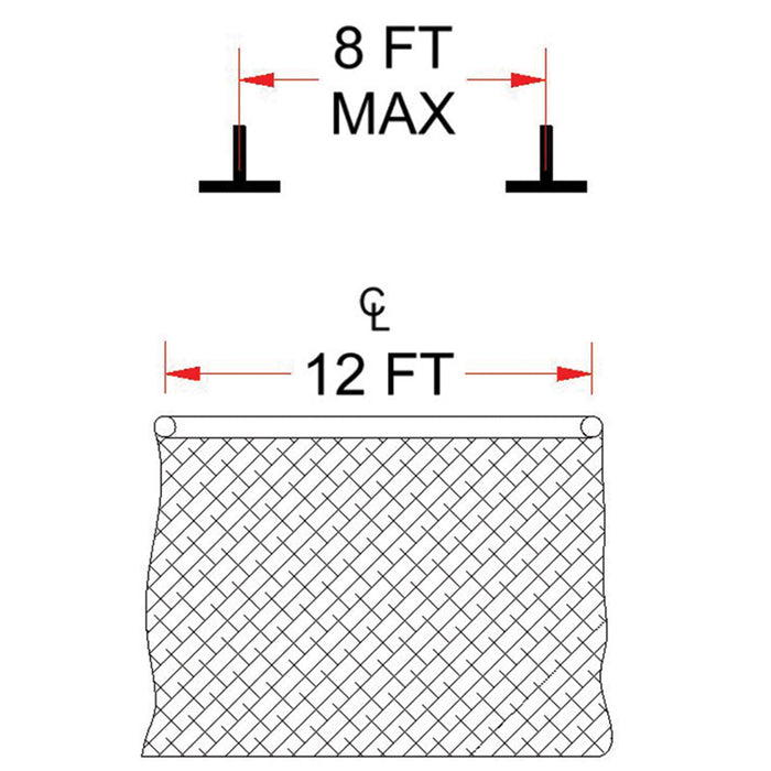 Jaypro Sports Parallel Spanning 8 ft. On Center or Less Ceiling Mounting Kit BBC-PARKITA