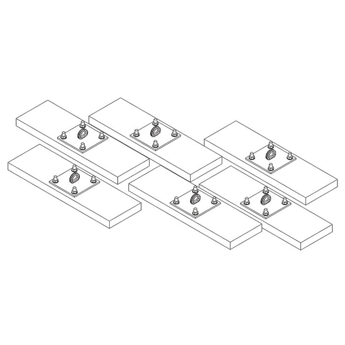 Jaypro Sports Wall Mounting Kit for Gymnasium Installations BBC-WLKT