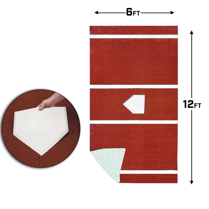 ProMounds 12 ft. x 6 ft. Clay Batting Mat Pro AT5002C