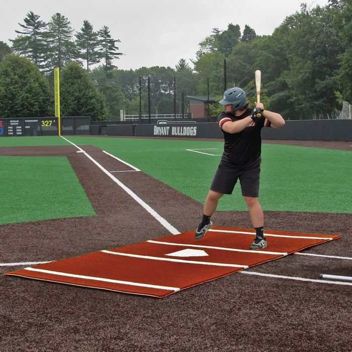 ProMounds 12 ft. x 6 ft. Clay Batting Mat Pro with Inlaid Homeplate AT5034C