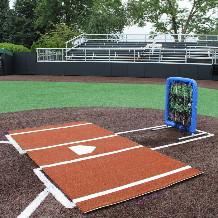ProMounds 12 ft. x 6 ft. Clay Batting Mat Pro with Inlaid Homeplate AT5034C