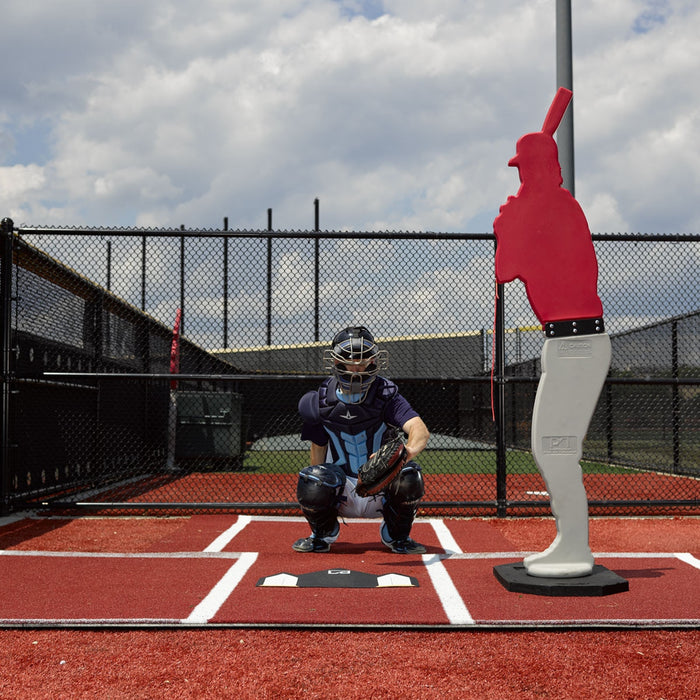 ProMounds 12 ft. x 6 ft. Green Batting Mat Pro with Catcher’s Extension AT6023G