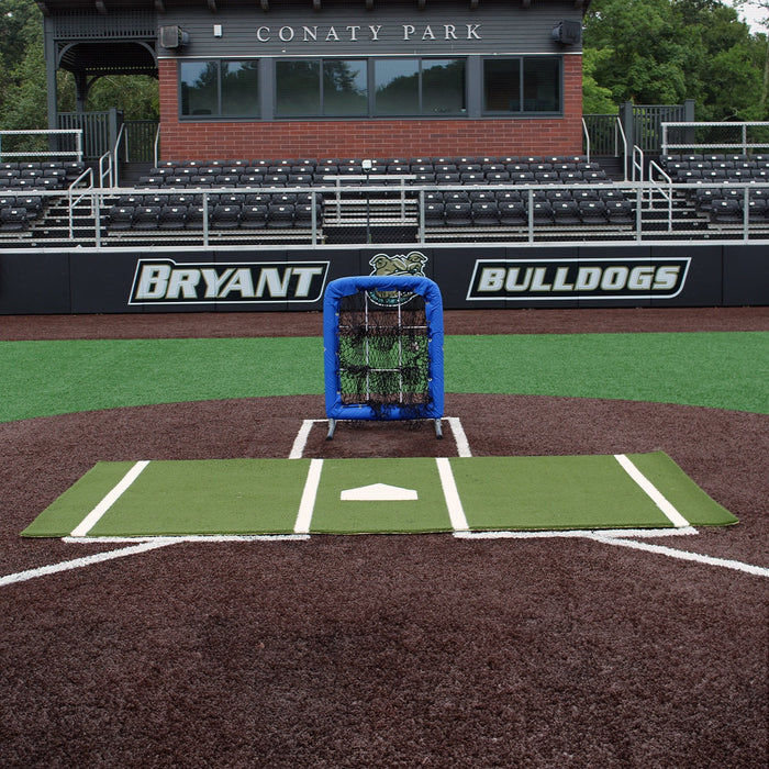 ProMounds 12 ft. x 6 ft. Green Batting Mat Pro with Inlaid Homeplate AT5034