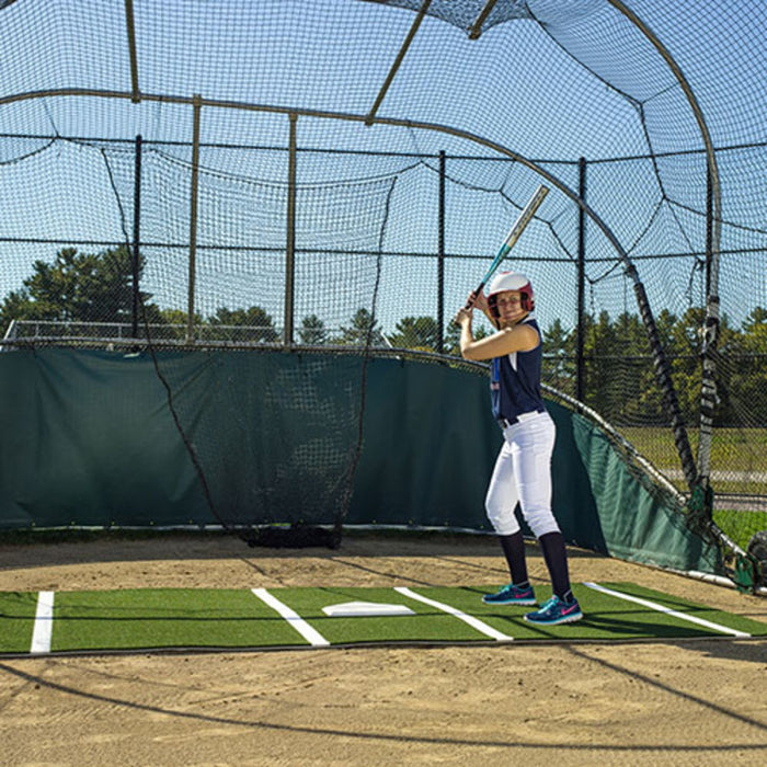 ProMounds 12 ft. x 7 ft. Green Softball Batting Mat Pro AT5007