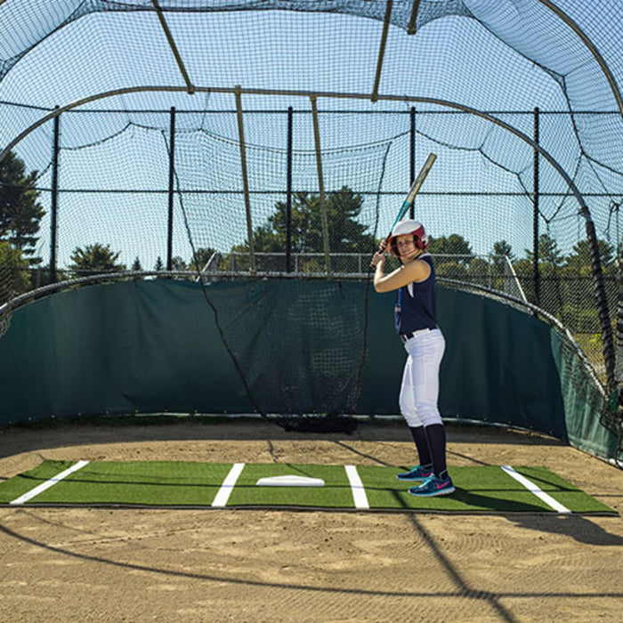 ProMounds 12 ft. x 7 ft. Green Softball Batting Mat Pro AT5007